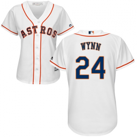 Women's Majestic Houston Astros #24 Jimmy Wynn Replica White Home Cool Base MLB Jersey