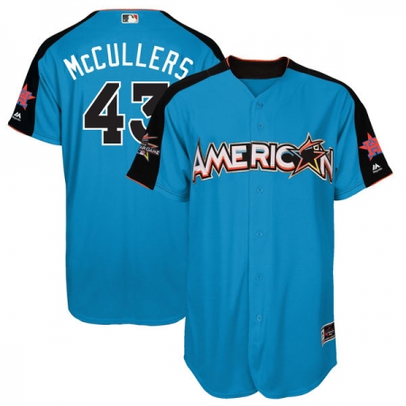 Men's Majestic Houston Astros #43 Lance McCullers Replica Blue American League 2017 MLB All-Star MLB Jersey