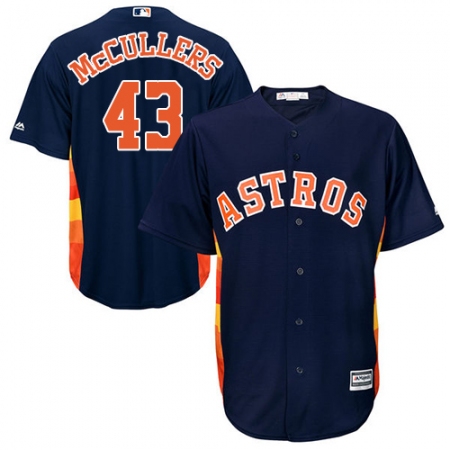 Youth Majestic Houston Astros #43 Lance McCullers Authentic Navy Blue Alternate Cool Base MLB Jersey