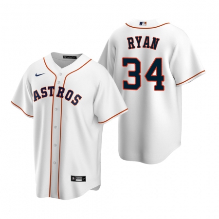 Men's Nike Houston Astros #34 Nolan Ryan White Home Stitched Baseball Jersey
