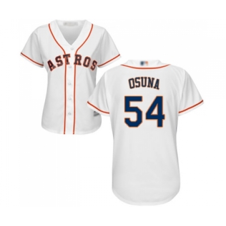 Women's Houston Astros #54 Roberto Osuna Authentic White Home Cool Base Baseball Jersey